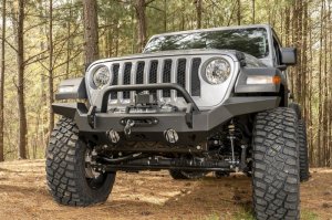 Jeep Wrangler JK Bumper - Front - Rugged Ridge - HD Full Width - Satin Black - 2018